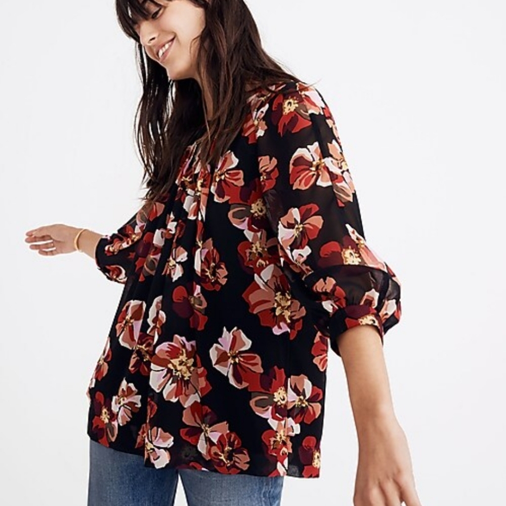 Madewell French Rose Tie Back Top